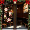 Transparent Decorative Stickers Christmas Static Window Clings, Removable Glass Decals, Snowman Santa Reindeer Nutcracker Seasonal Home Decor