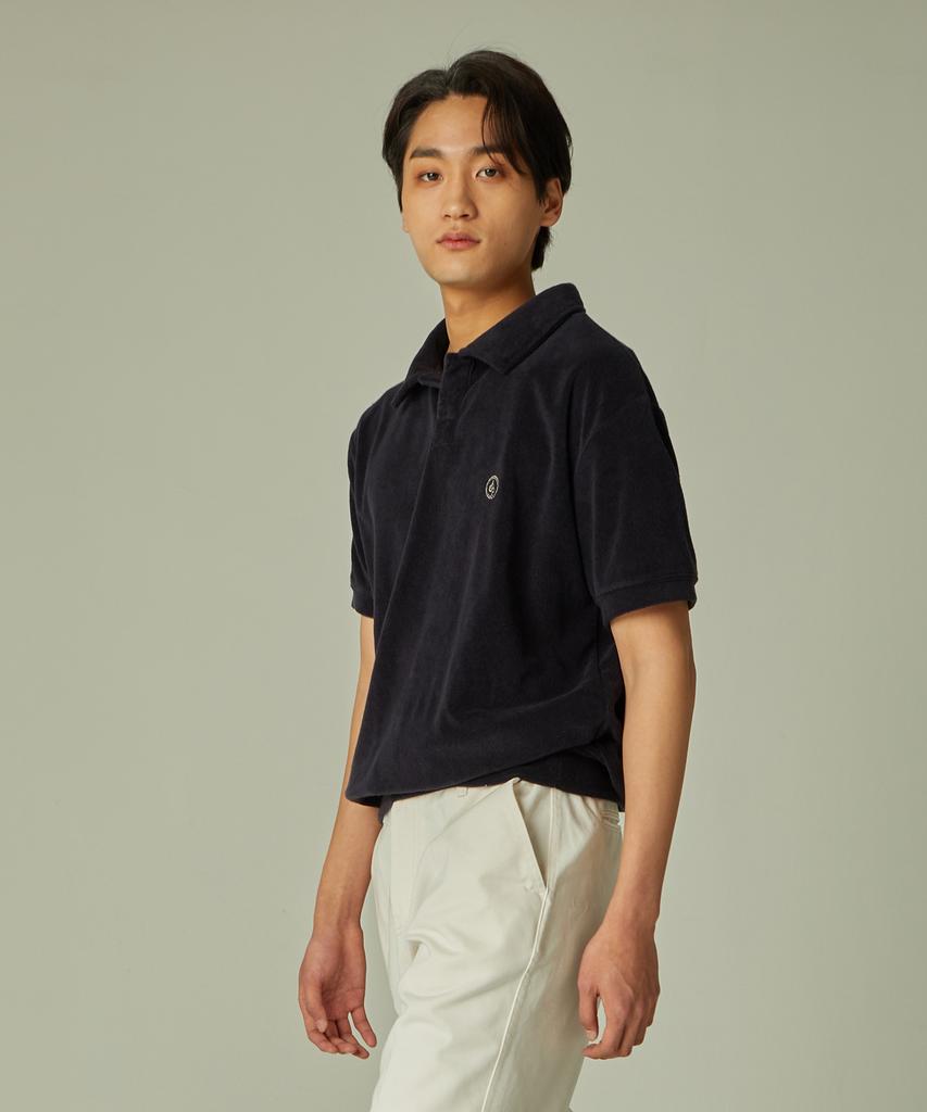 AGENT PEEK Agp Terry Polo Shirt Navy