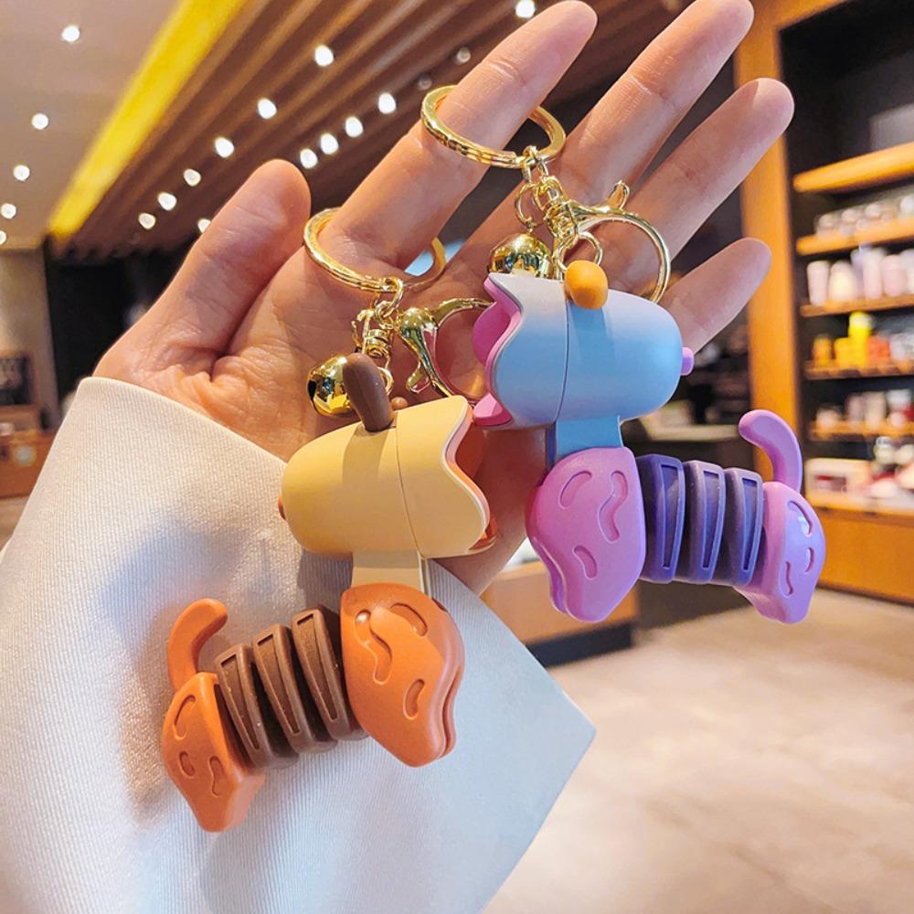 

Luminous Mini Desk Lamp Keychain Animals Light-Emitting Ornaments Anti-loss Key Chain Chirdren