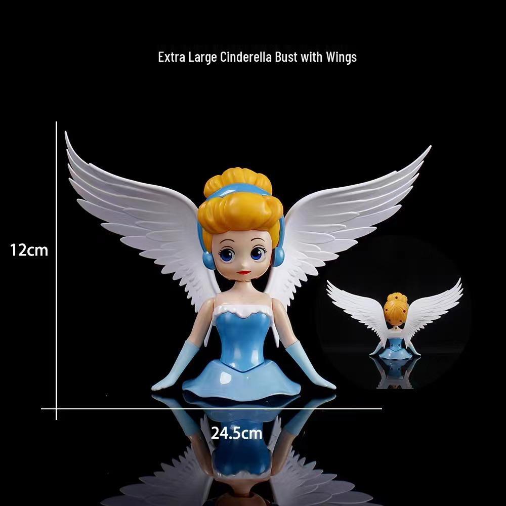 Electric Rotating Light-Up Princess: Snow White, Elsa with Wings, Sophia & Cinderella