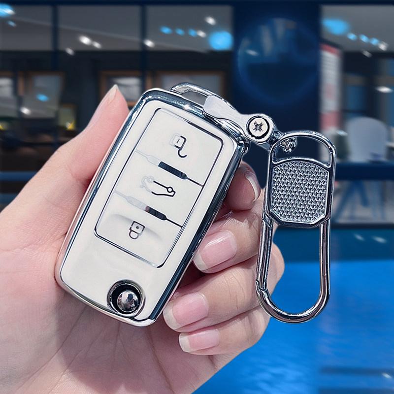 Fashion Tpu Car Key Case Full Cover Protection Shell Bag For Vw Volkswagen Polo Tiguan Passat Golf Jetta Lavida Skoda Octavia