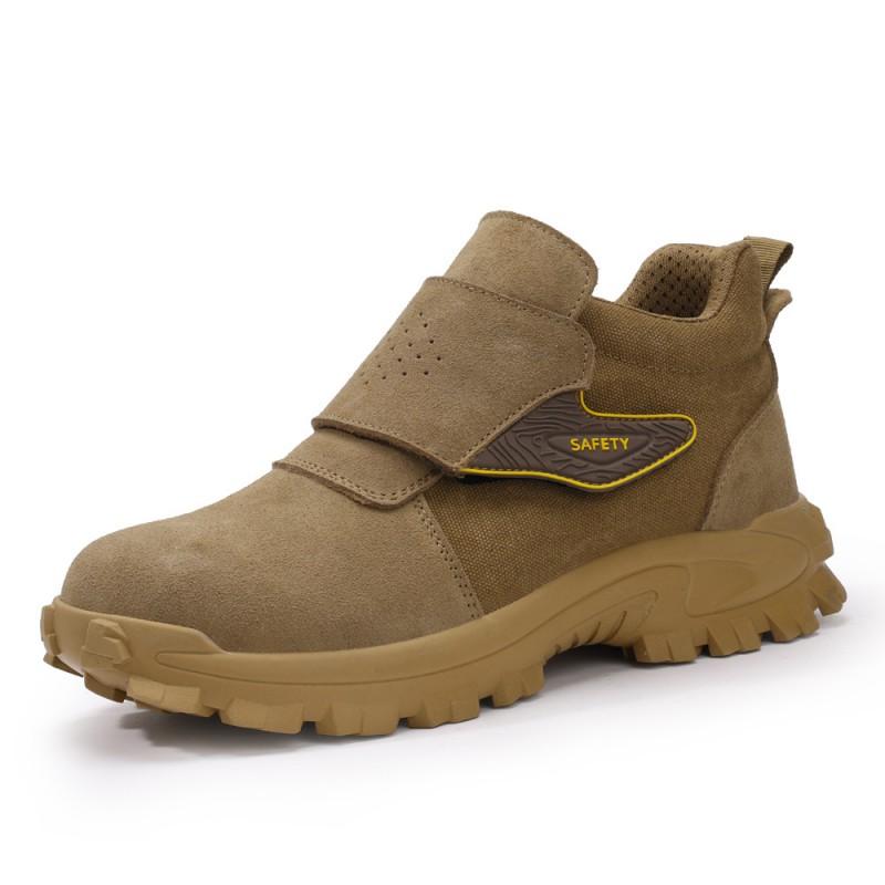 Steel Toe Safety Work Boots Men Anti-Slip Puncture Resistant Flame Retardant Welding Shoes Breathable Mesh Upper