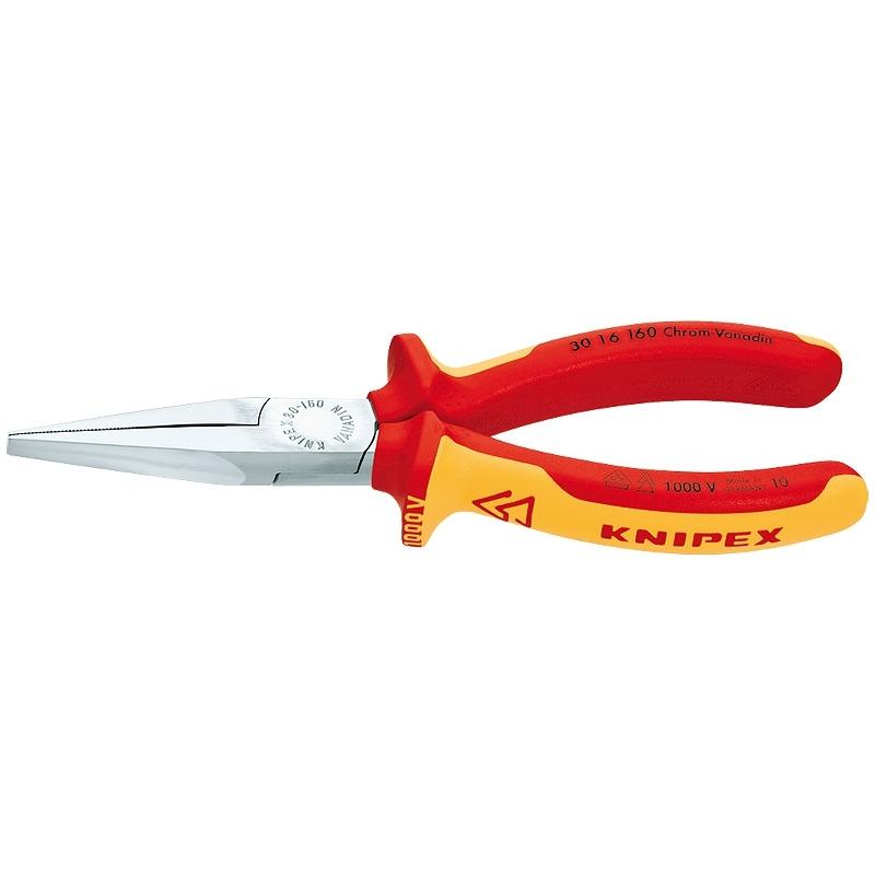 

Плоскогубцы Knipex Vde Плоские рифленые губки 46 5 мм Длина 160 мм Хром 2-комп Диэлектрические ручки