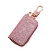 Faux Leather Car Key Case Mini Portable Glitter Men Women Car Key