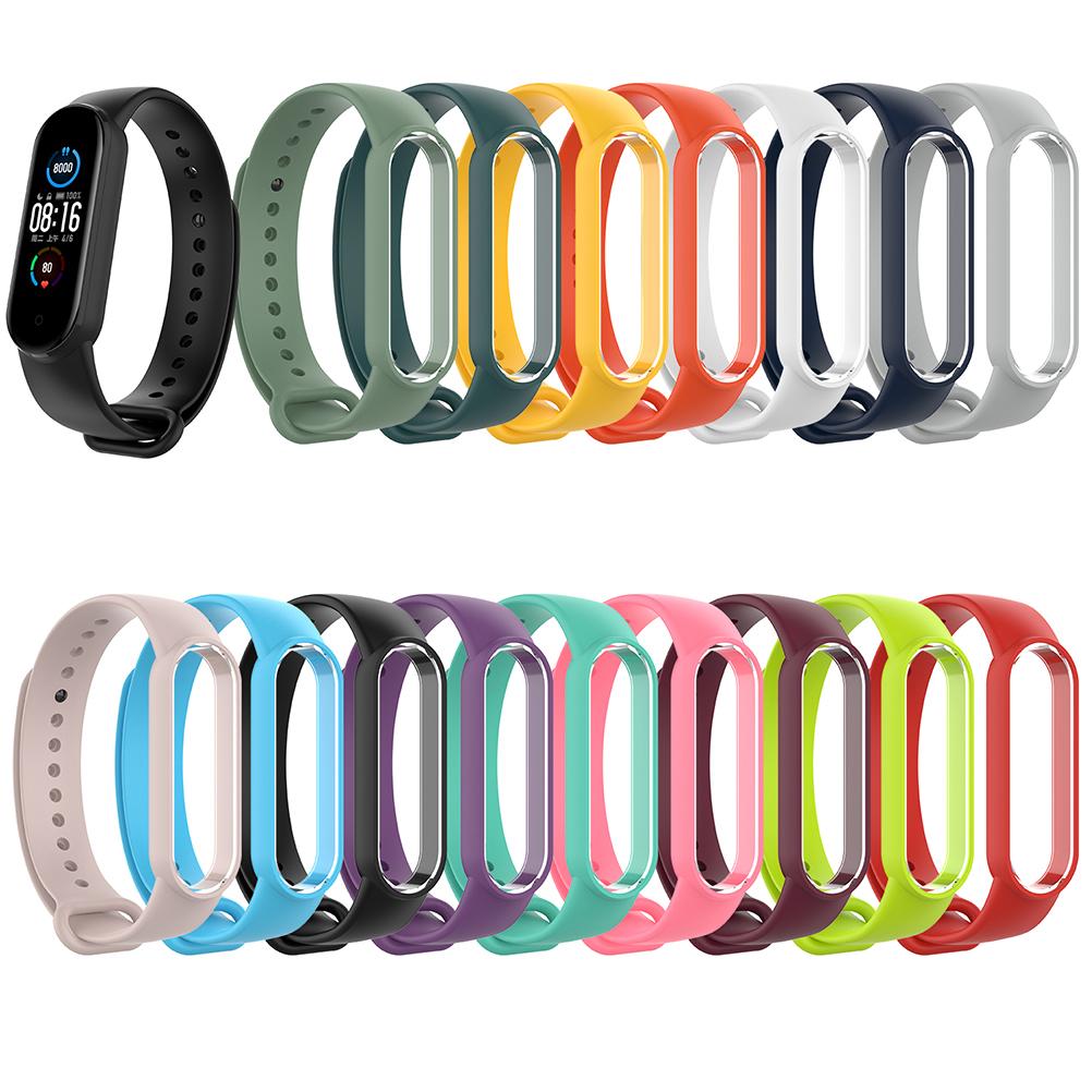 Soft Silicone Wriststrap Replacement Watchband Bracelet for Mi Band 5