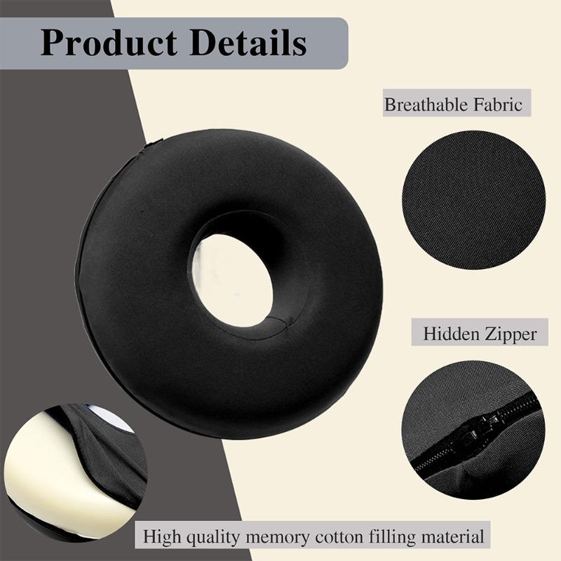 Memory Foam Ear Hole Pillow for Side Sleepers Round & Square Ear Protection Pillow Slow Rebound Orthopedic Neck Support Pillow