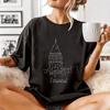 Istanbul Galata Tower Graphic Tees Minimalist Line Art Turkey Travel Souvenir Cotton Shirt Fashion Unisex Casual Street Shirt