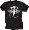Gift for Barber Men T Shirt Barbershop Cool Tee Shirt Black