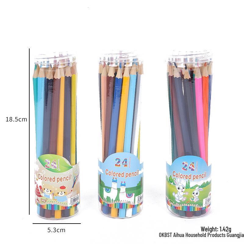 Oil-Based Colored Pencil Set for Children - Available in 12, 18, 24, and 36 Colors - Ideal for Elementary School Drawing