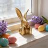 8In Spring Rabbits Easter Decoration Easter Table Centerpiece Decorative Bunny Sculpture Collectibles Gift for Home Indoor
