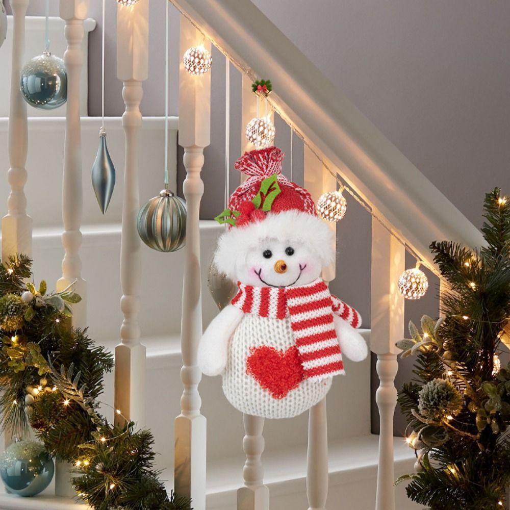 

Cartoon Christmas Pendant Soft Handmade Santa Claus Hanging Ornaments Exquisite Elk Snowman Girl Christmas Tree Decoration