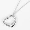 TIFFANY&Co. Open Heart Necklace Silver925/Pink Sapphire 3.5g Women Used