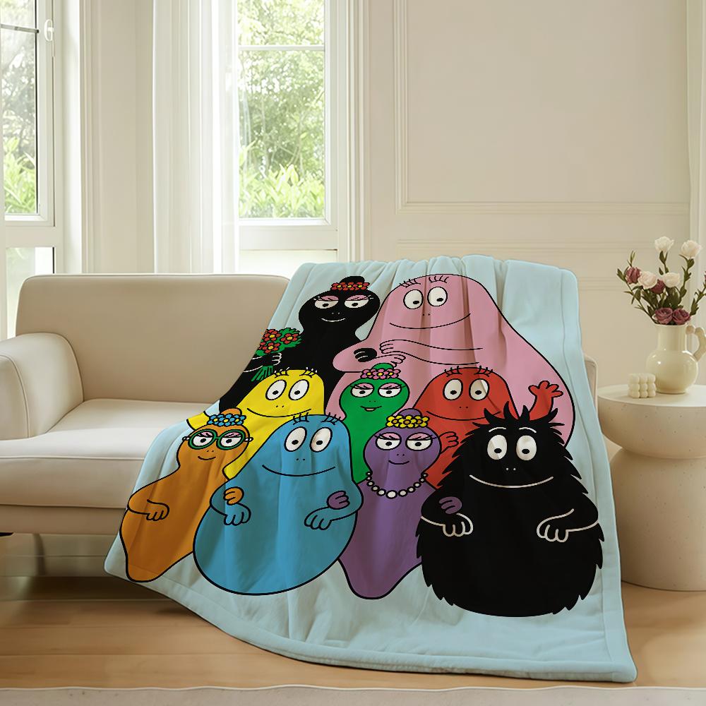 

Cartoon Barbapapa Cute Blanket Warm Soft Suitable For Bedroom Sofa Bed Living Room Office Travel Camping Gifts 75cmx90cm