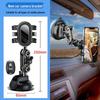 Dual-Function Car Phone Holder with Strong Suction & Adjustable Aluminum Clip