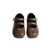 Girls Mary Jane Shoes Princess Soft Leather Ballet Flats Children Fashion Double Strap Round Toe Casual Toddler Designer Shoes