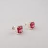 Pink Tourmaline Gemstone 925 Sterling Silver Women Jewelry Handmade Studs Earring 1" For Birthday Gift EE-181-4
