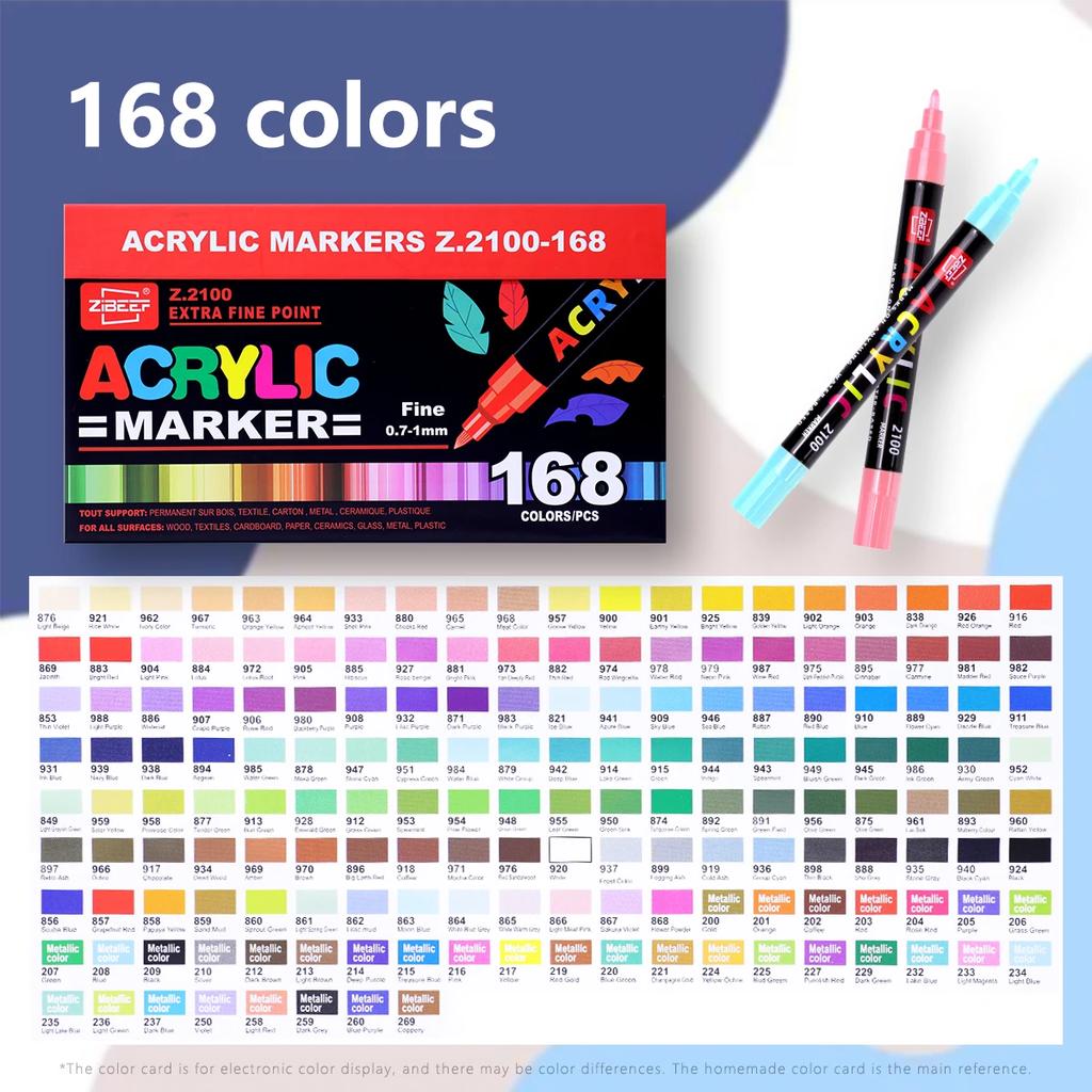 Acrylic Paint Markers, Fine Tip Acrylic Paint Pen, Waterproof & High Saturation Ideal for Wood, Metal, Plastic, Canvas, Fabric