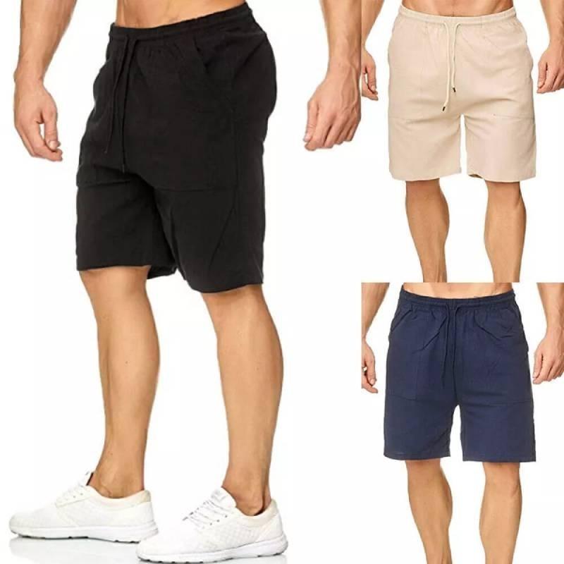 Bequeme Sommer-Herrenshorts mit feuchtigkeitsableitendem Stoff für Yoga und Fitness