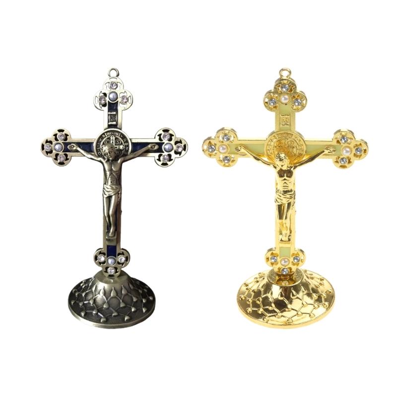 Catholic Crucifix Cross Christ Religous Christian Church Prayer Utensils Ornament for Home Office Church Christian Decor