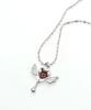 Vivus Lucia Wings 2 Love N Red Silver Necklace