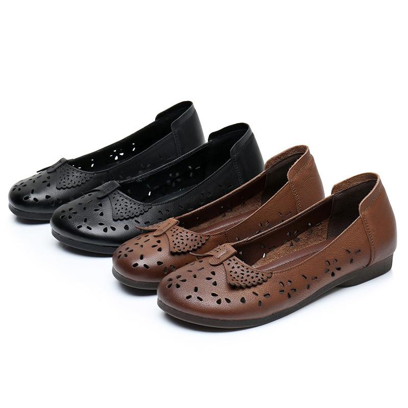 Hollow Shoes Sandals Low Top Soft Sole Summer Rubber Sole Medium Shoes Hollow Shoes