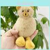 Adorable Plush Bear Keychain Cute Stuffed Animal Bag Charm For Girls Gift