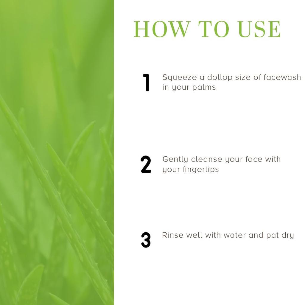 KHADI NATURAL Żel do mycia twarzy z aloesem 100 ml Opakowanie | Detoksykujący i nawilżający dla wszystkich typów skóry