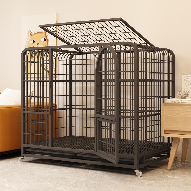 Indoor Dog Cage with Toilet Separation for Small to Large Breeds, Ideal for Golden Retrievers and Labradors