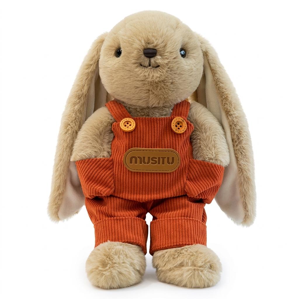 Plush Rabbits Toy Stuffed Animal with Changeable Clothes for Kids Emotional Support Birthday Gift