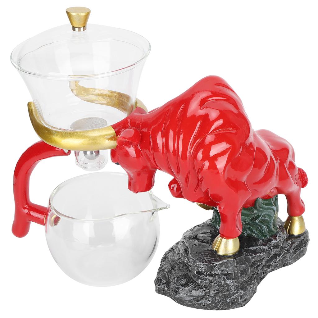 Kungfu Tea Cups Set High Borosilicate Glass Teapot Tea Maker Drip Pot Teaware GiftRed