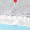Mengtejiao Girls' Heart Embroidered Short Sleeve T-Shirt