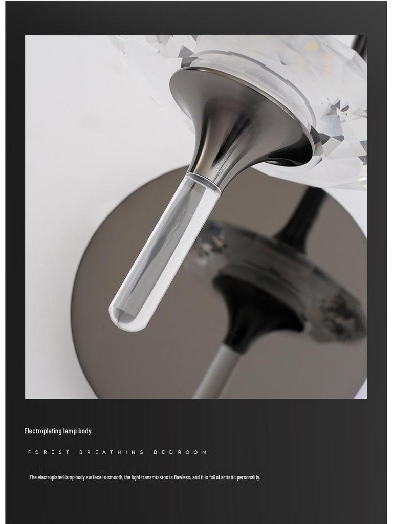 Italienische minimalistische runde Kristall-Wandleuchte für Schlafzimmer oder Flur