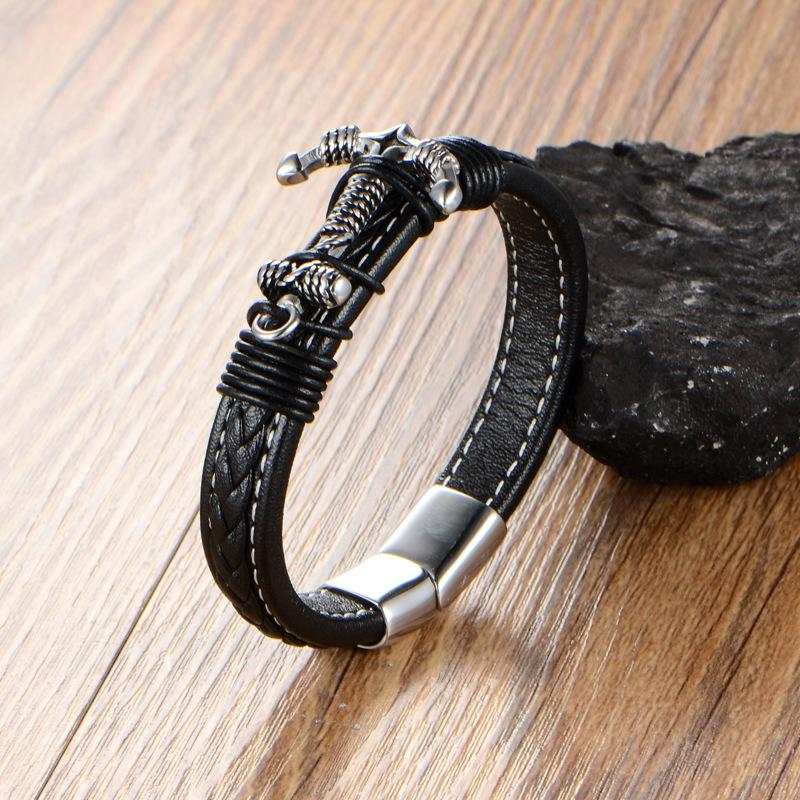 Men's Bracelet Gift Bracelet Korean Version, Stainless Steel Anchor Rope