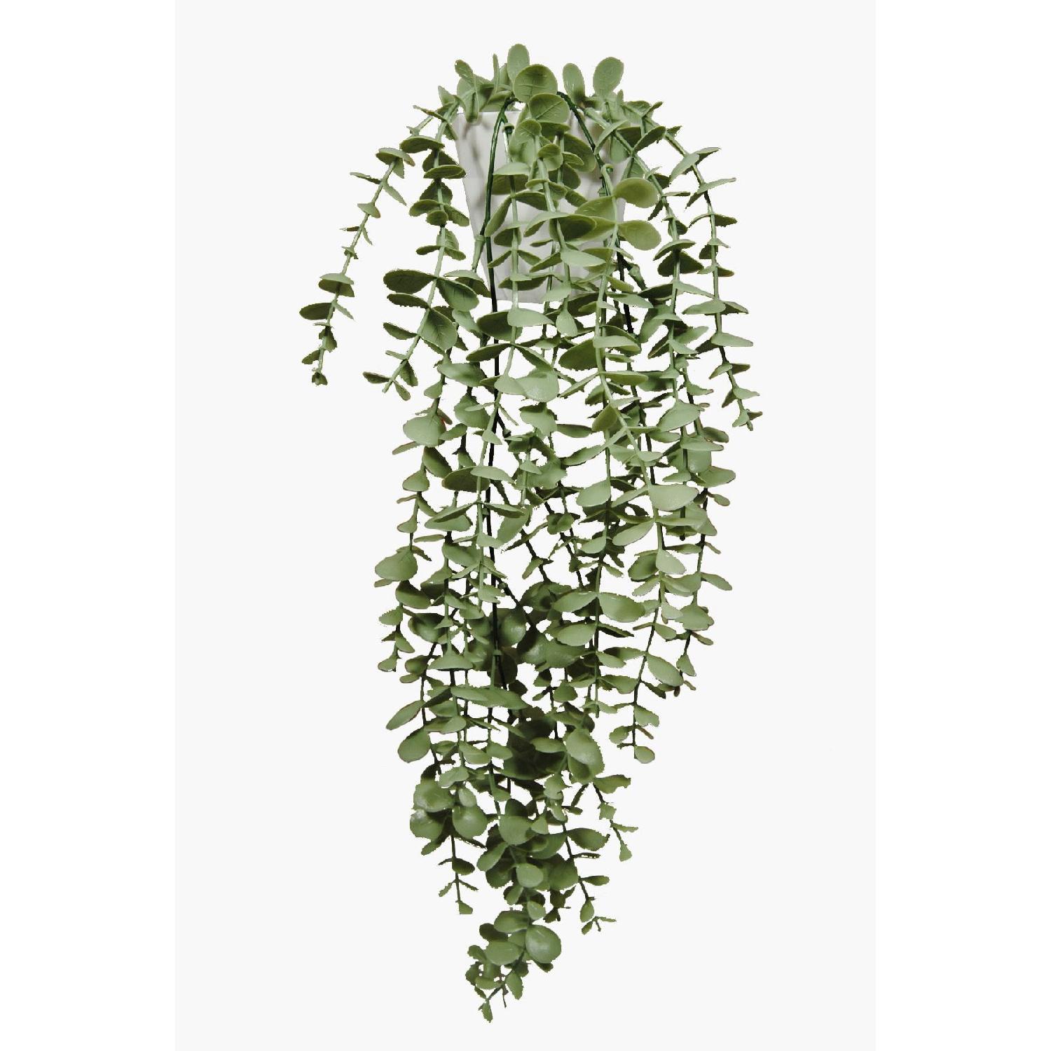 

Artificial Flower Moblen Mica Diamond Pastel Green Eucalyptus Pendant In A White Pot колір синій белл