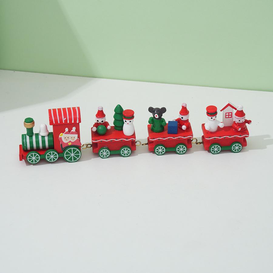 Wooden Christmas Train Decor: Festive Home & Window Display Gift