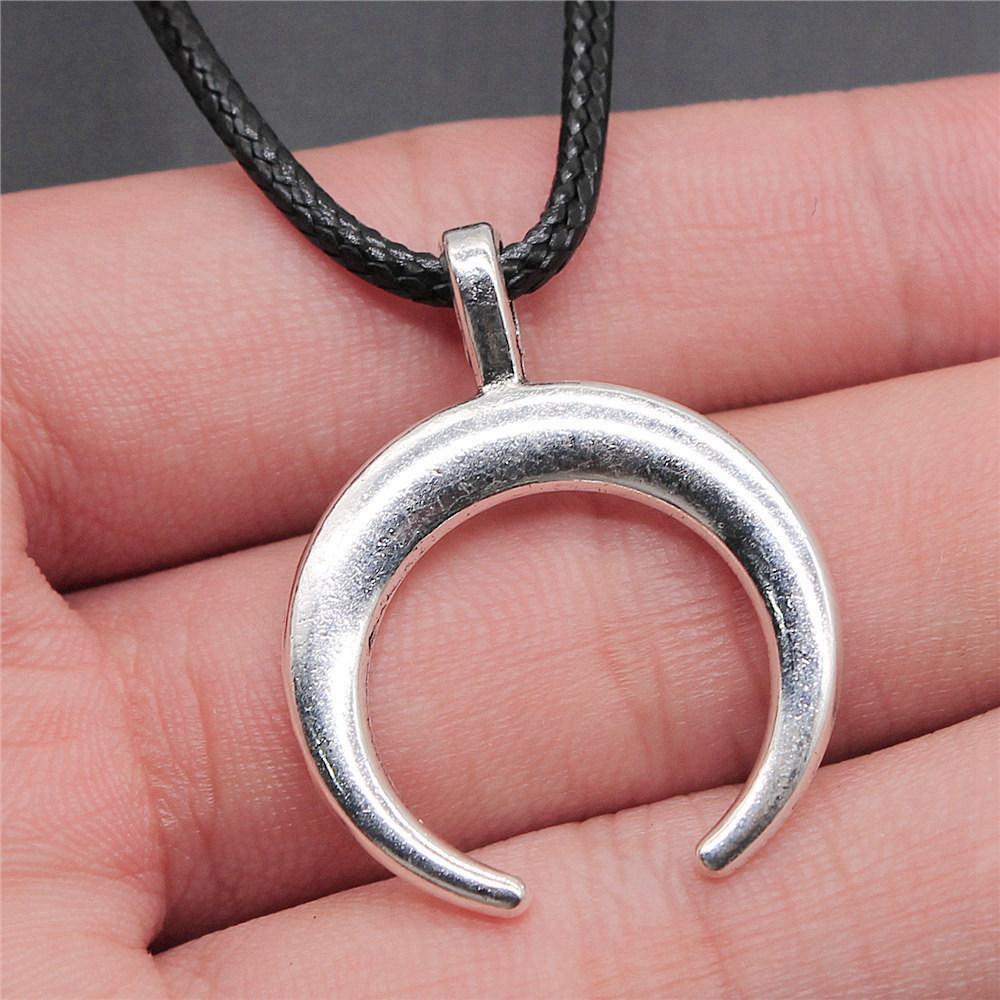 45cm Necklace Leather Chain Big Skull Halloween Kids' Jewelry Materials QN064