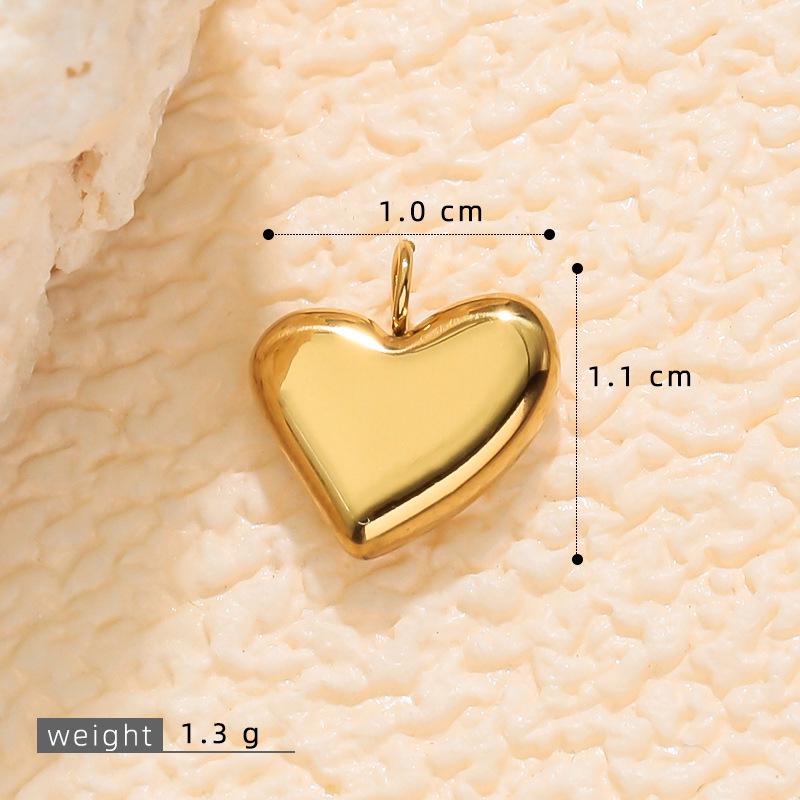 European and American Heart-Shaped Stainless Steel Minimalist DIY Jewelry Accessories