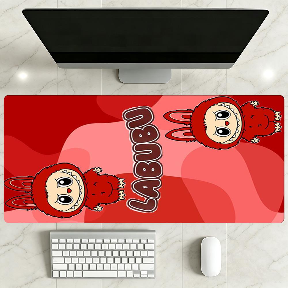 Labubu Large Mouse Pad Keyboard Mat Study Desk Mat Non-Slip Rubber Bottom Office Desk Accessory