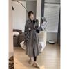 Cappotto in cashmere double face da donna, lungo, autunno e inverno, popolare nuovo cappotto in lana stile Hepburn