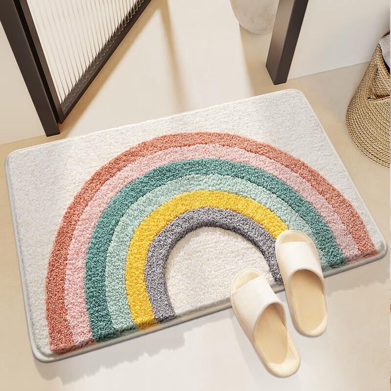 Dajiang Fresh Rainbow Bathroom Floor Mat