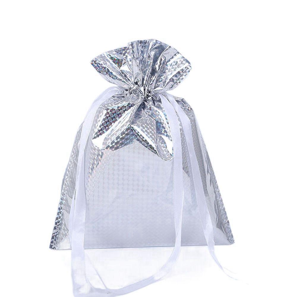 Gold Drawstring Snowman Elk Snowflake Goods Candy Wrapping Gift Bag Packaging Bag Christmas Gifts