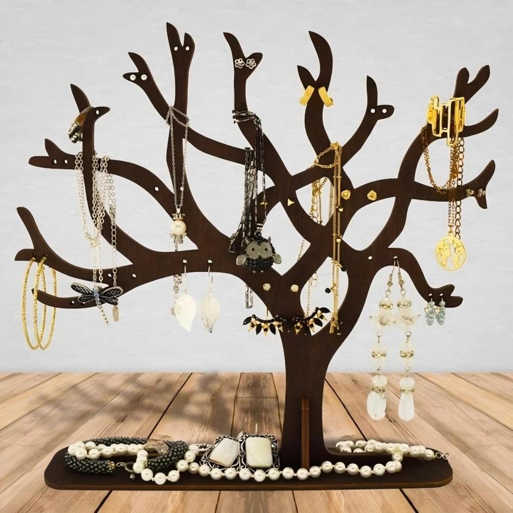 Holder Up Earring Hanger Tree Branch Earring Holder Wood Jewelry Display Stand Women Girls
