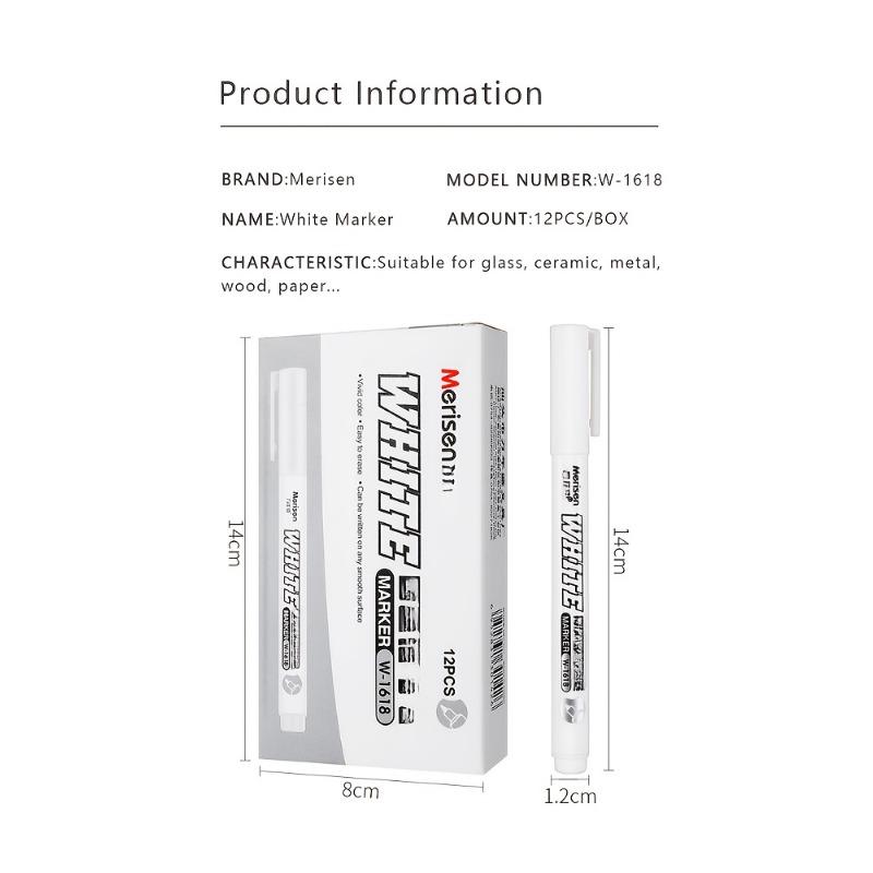 2 White waterproof marker pens