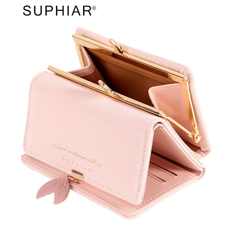 Simple flannel new small wallet short women's change bag card bag integrated wallet student girl