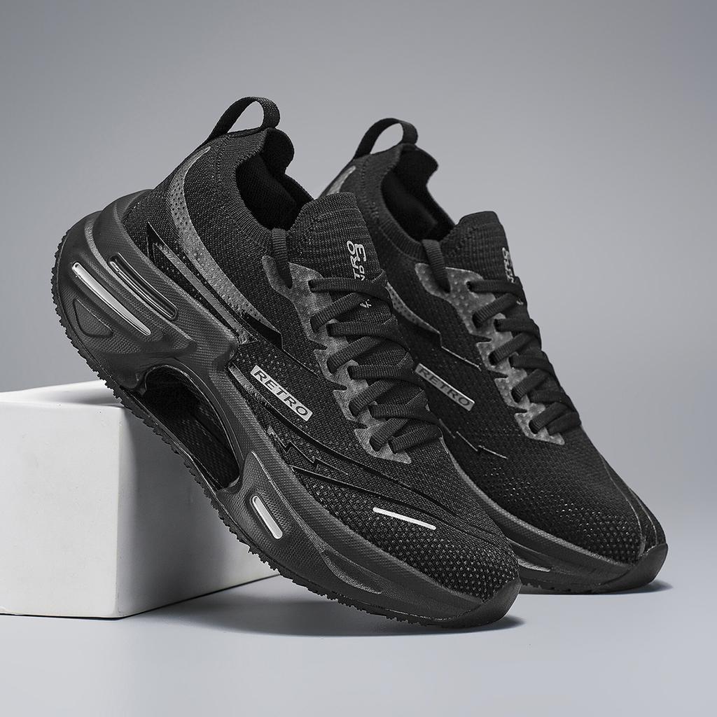 Paar Laufschuhe Atmungsaktives Mesh Dämpfung Rückprall Tennisschuhe Eng Anliegend Flach Bequem Schnürschuhe für Herren Damen