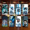 Lionel Messi telefoniümbris Must Silikoon Pehme Samsungi S25, S24, S21, S22, S23, S30, Ultra, S20, Plus, Fe, Lite jaoks