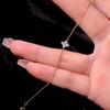 S925 Silver Plated Four Leaf Clover Zircon Anklet for Women Fashion Simple Adjustable Ankle Chain Summer Vacation Jewelry Gift