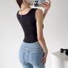 Canottiere Estive da Donna Bianche Slim Corte Senza Maniche Canottiere Abbigliamento Sportivo da Donna