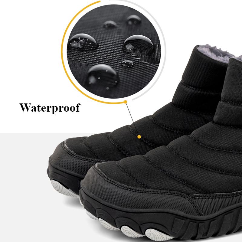 Winter Men's Waterproof Snow Boots High-top  Warm Plush Shoes Outdoor Cotton Shoes