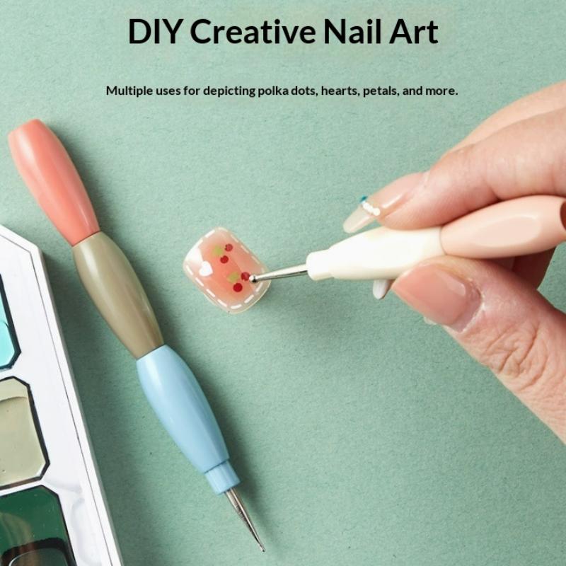 

5Pcs Interlockable Nail Art Dotting Pen Painting Brush Multicolor Handle Liner Drawing Flower Dotting Diy Manicure Tools one size